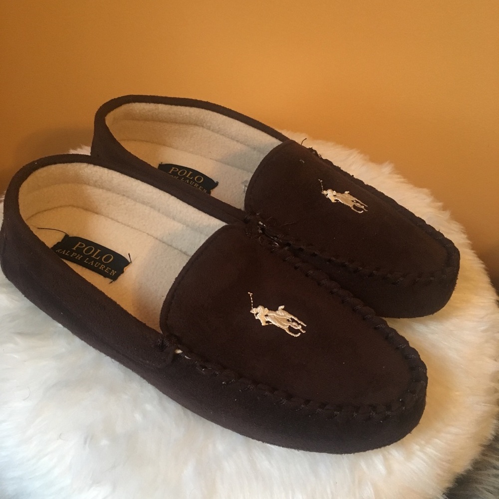 POLO Ralph Lauren Brown Slippers (SOLD:MERCARI)